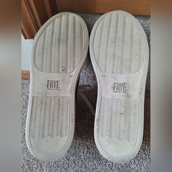 Frye Owen Mens Leather Two Tone Brown High Top Sneaker Size 8.5 - Picture 10 of 10